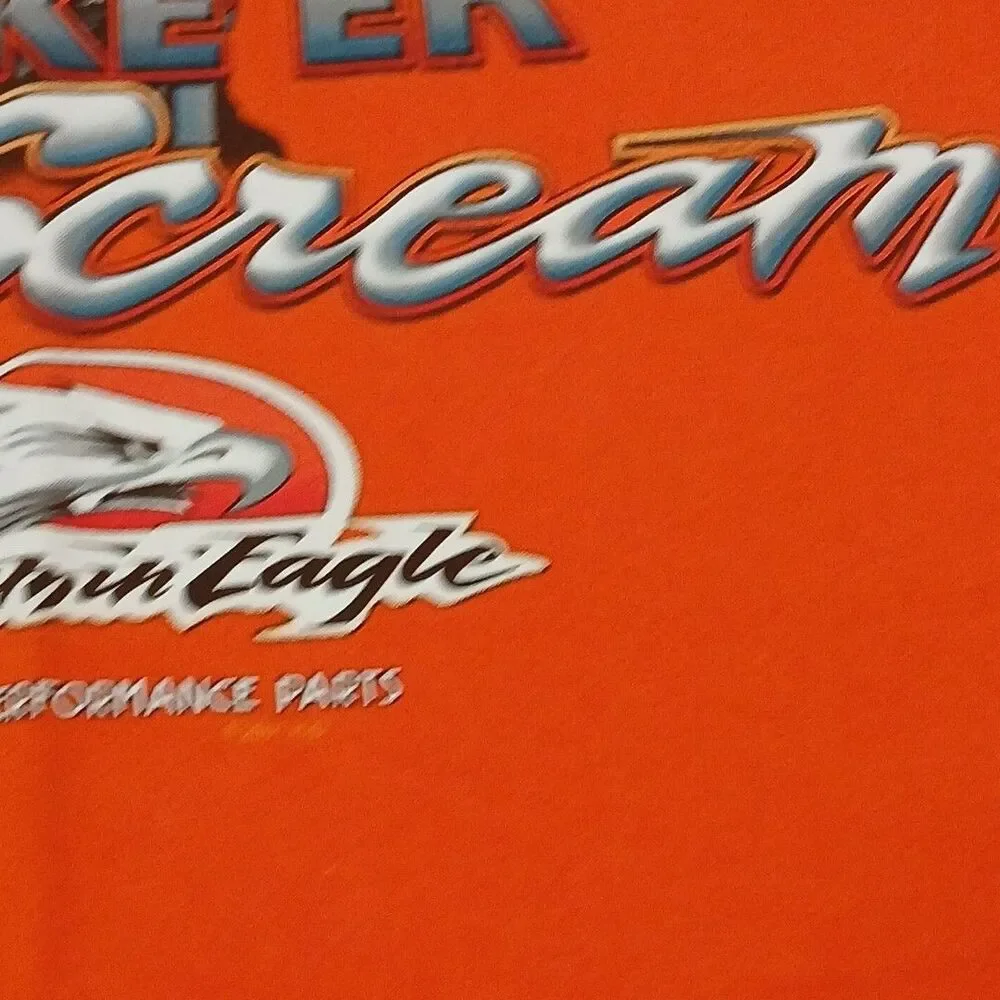 Vintage Harley Davidson Maker'er Scream Screaming Eagle/ Mid-Oh Orange M Y2K S.S